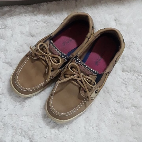 Sperry Leather Boat Shoes Polka Dots Girls size 3M - Picture 9 of 9